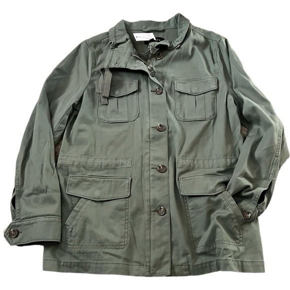 Talbots Military Style Moss Green Jacket Size Small - Picture 3 of 10